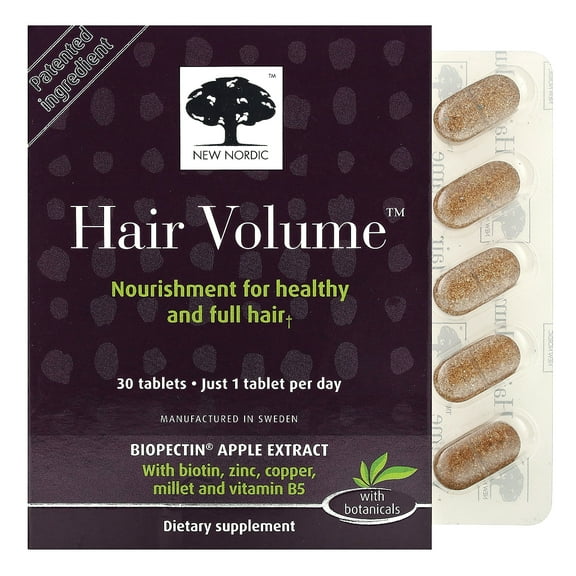 New Nordic, Hair Volume with Botanicals, Tablets, 30 Ct