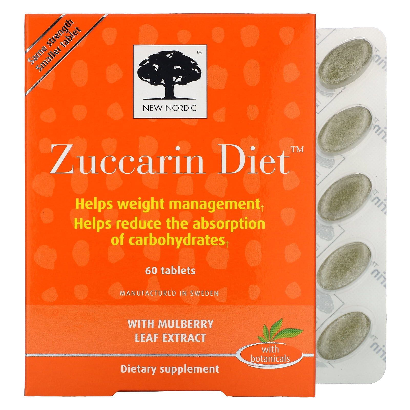 New Nordic Zuccarin Diet Tablets | with Mulberry Leaves for Weight