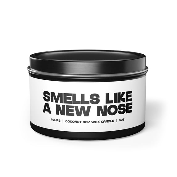 New Nose Job Surgery Recovery Tin Candle Gifts Home Office Decor Vanilla