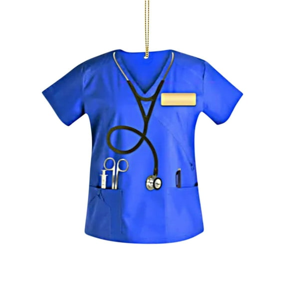 New Nurse Uniform Design Car Pendant Decoration Acrylic Keychain Jewelry Mirror Accessories Christmas Tree Ornament Decoration Hanging Charm Interior Rearview Pendant Decor Gift