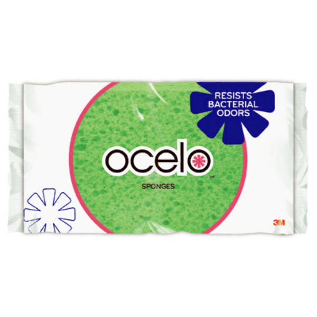 New OCelO 7264T Cellulose Sponge, Large, Blue