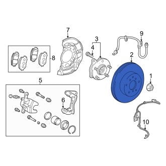 New OEM Front Disc Brake Rotor Fits, 2011-2017 Lexus CT - Part # 4351247040