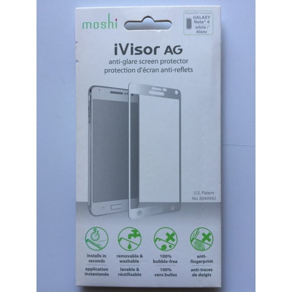 New OEM Moshi iVisor AG White Screen Protector For Samsung Galaxy Note 4