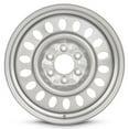 thumbnail image 1 of New OEM Replacement Wheel 17x7 in for 2002-2009 GMC Envoy Painted Silver 17 inch Steel Rim, 1 of 5