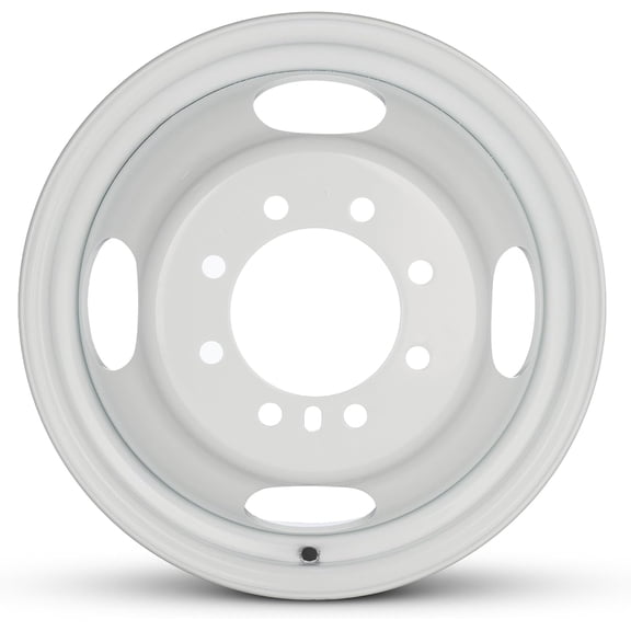 New OEM Surplus Wheel 16 x 6 8x165.1 130.81 Offset White Steel Rim For Ford E-450 DRW 2007-2026 8C241015GA Single