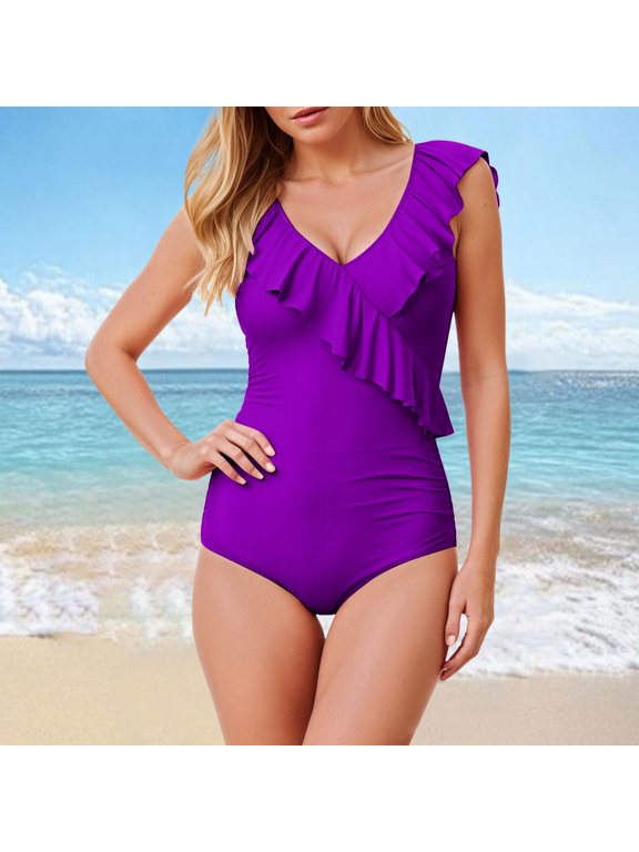 Women's Bikini Split Print Sexy Hot Diamonds Gather Bikini Swimsuit