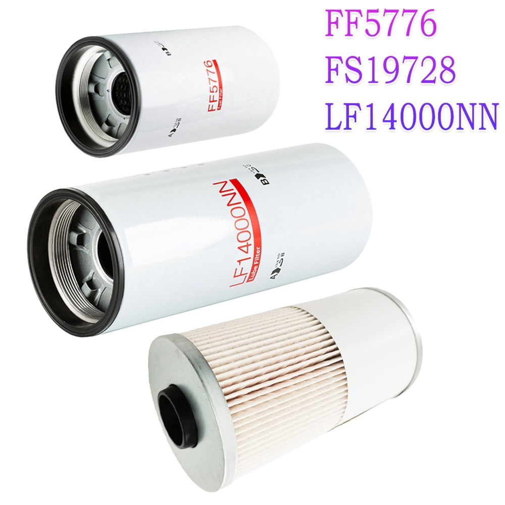 New Oil Fuel Filter For Cummins ISX Oil Change Kit LF14000NN FF5776 FS19728 US