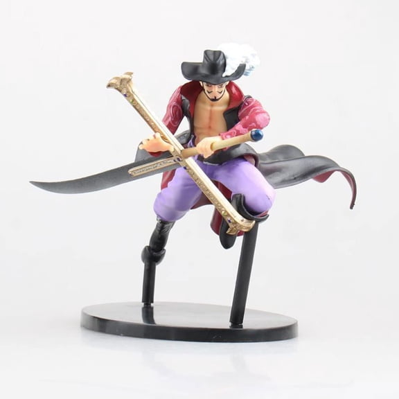 New One Piece: Dracule Mihawk Collectible Anime Figurine Cartoon Statue Desktop Ornament Desktop Ornaments Adults Collection Collection Creative Souvenirs Fan Birthday Gift
