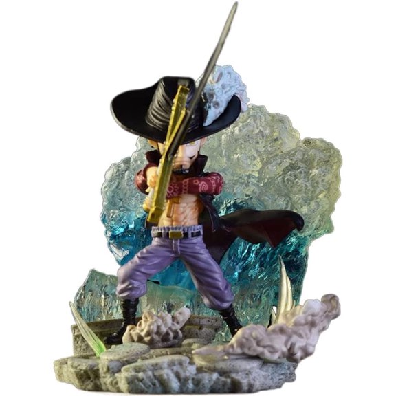 New One Piece: Dracule Mihawk Collectible Game Characters Statue Cartoon Figurine Desktop Ornament Popular Collection Creative Gift Collection Anime Decorations Fan Souvenirs