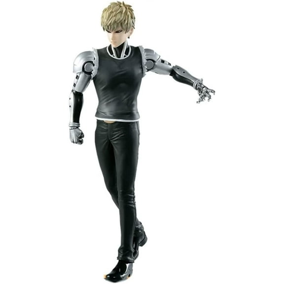 New One Punch Man: Genos Collectible Animated Statue Character Figurine Desktop Ornament Adults Collection Room Decorations Collection Anime Souvenirs