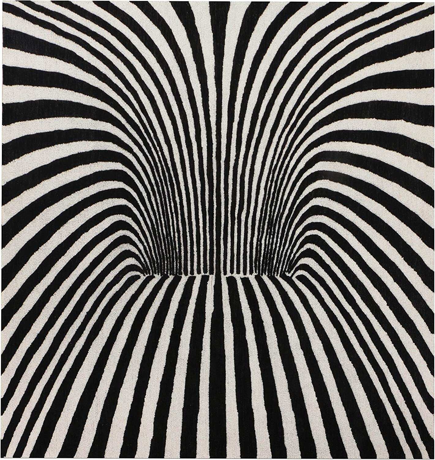 New Optical Square Pattern 8'x8' ft - 240x240 cm Handmade Tufted 100% ...