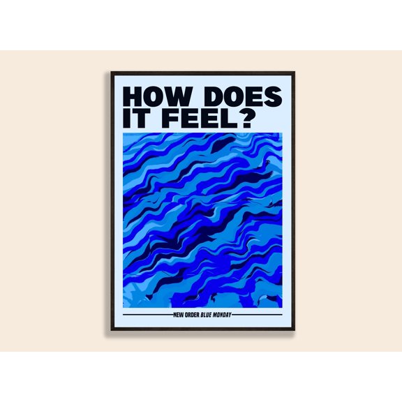 New Order Blue Monday How Does It Feel Music Poster