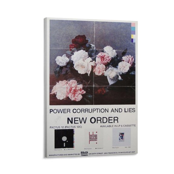 New Order By Power Corruption And Lies Canvas Poster Bedroom Decor Office Room Decor Gift