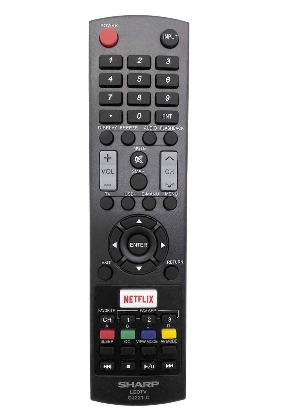 New Original Sharp GJ221C Smart LED TV Remote Control for Sharp LCD