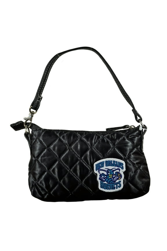 New Orleans Basketball Hornets - Classic Throwback Logo - Quilted Wristlet Purse / Handbag 8 x 1 3/4 x 5