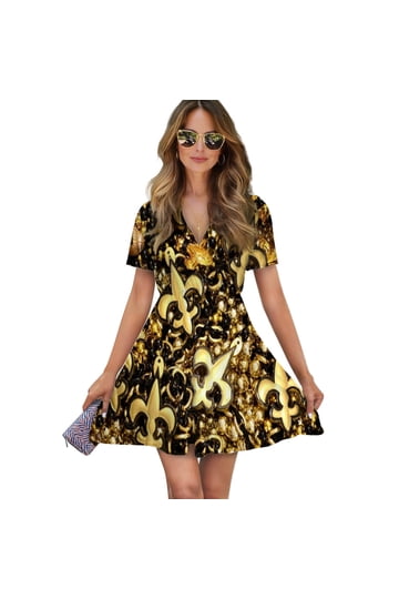 Black Gold Dresses for Women Clothing