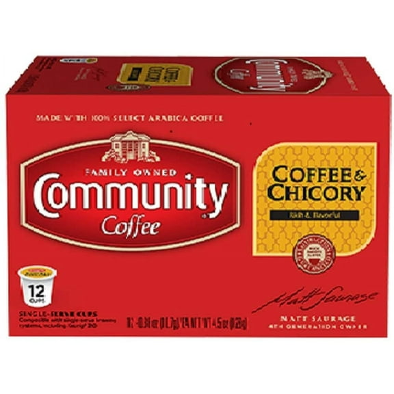 Community Coffee New Orleans Blend Coffee & Chicory Single-Serve Cups, 72 Count