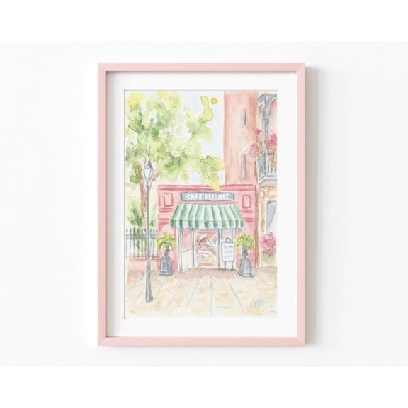 New Orleans Cafe Beignet Wall Art Print Nola Travel Decor
