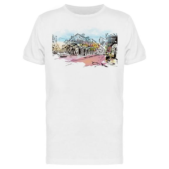New Orleans City Art T-Shirt Men -Image by Shutterstock, Male Small