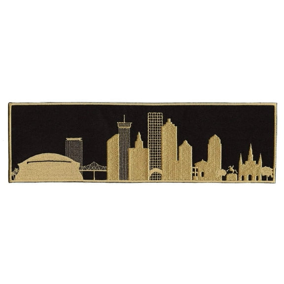 New Orleans City Skyline Back Patch Downtown Large Embroidered Iron On