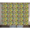 thumbnail image 1 of Ambesonne New Orleans Curtains 2 Panel Set, Mardi Gras Party, 108" x 108", Multicolor, 1 of 3
