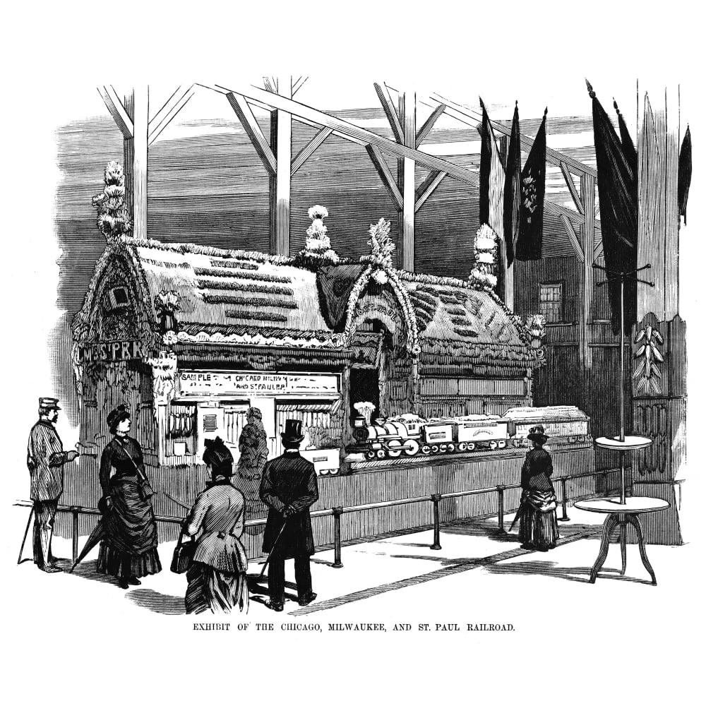 New Orleans Fair 1884. Nan Exhibit Of The Chicago Milwaukee And St