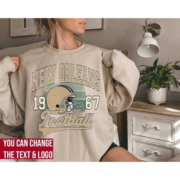 New Orleans Football Sweatshirt , New Orleans Football shirt , Vintage Style New Orleans Football Sweatshirt , New Orleans Fan Gift