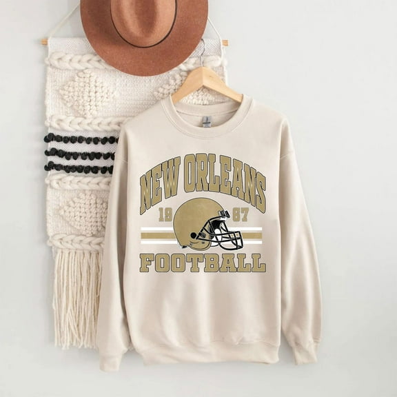 New Orleans Football Vintage Style Sweatshirt,Retro Saint Sunday Football Shirt, New Orleans Fan Gifts