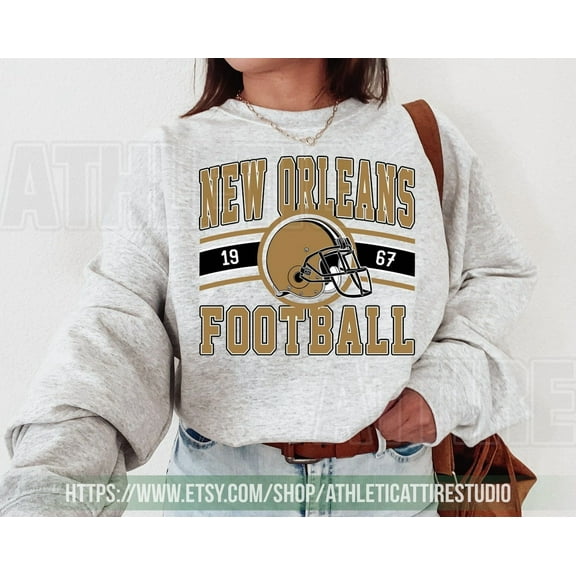New Orleans Football Vintage Sweatshirt, Retro Saint Football shirt