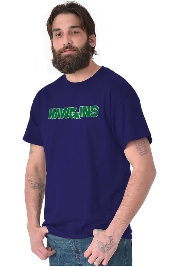 New Orleans Funny Louisiana Accent LA Plus Size Crewneck Graphic Tee Shirt Brisco Brands 5X