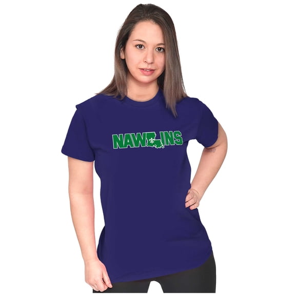 New Orleans Funny Louisiana Accent LA Womens Slim Fit Graphic Tee Brisco Brands M