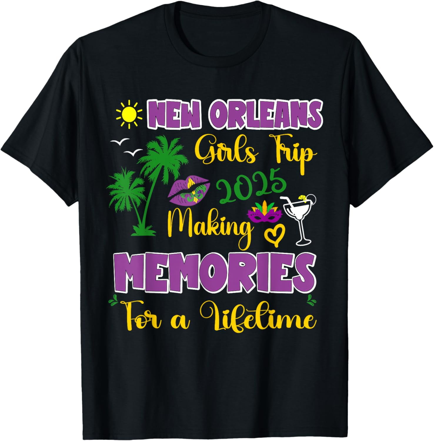 New Orleans Girls Trip 2025 Women Vacation Mardi Gras Party TShirt