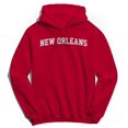 thumbnail image 1 of New Orleans Graphic Red Men's Cotton Pullover Hoodie, 1 of 1
