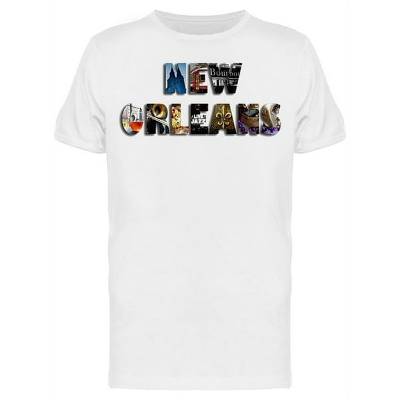 New Orleans Graphic T-Shirt Men -Image by Shutterstock, Male Large