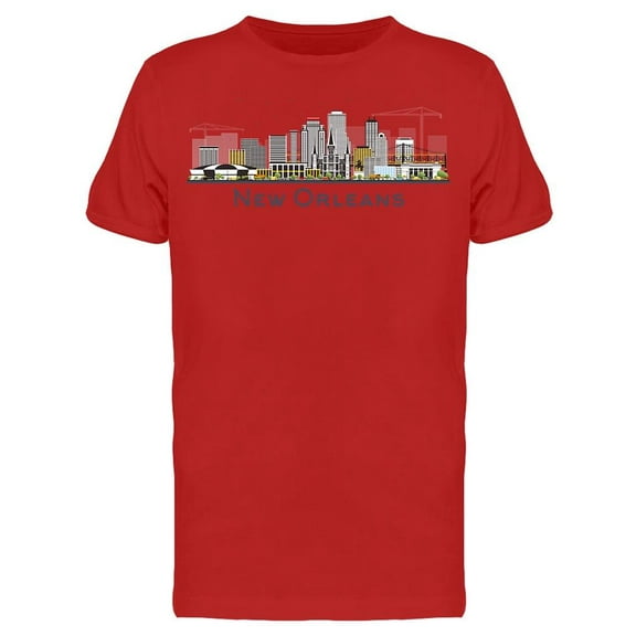 New Orleans Gray Buildings T-Shirt Men -Image by Shutterstock, Male XX-Large