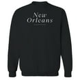 thumbnail image 1 of New Orleans Humor Graphic Black Men's Crewneck Sweatshirt, 1 of 1