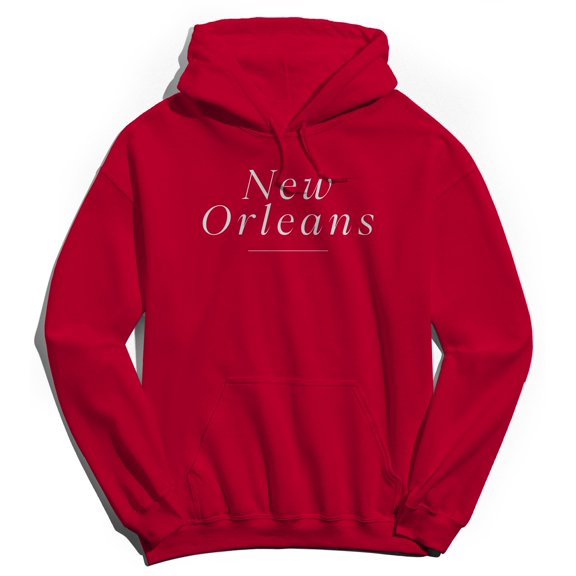 New Orleans Humor Graphic Red Men's Crewneck Sweatshirt Hoodie