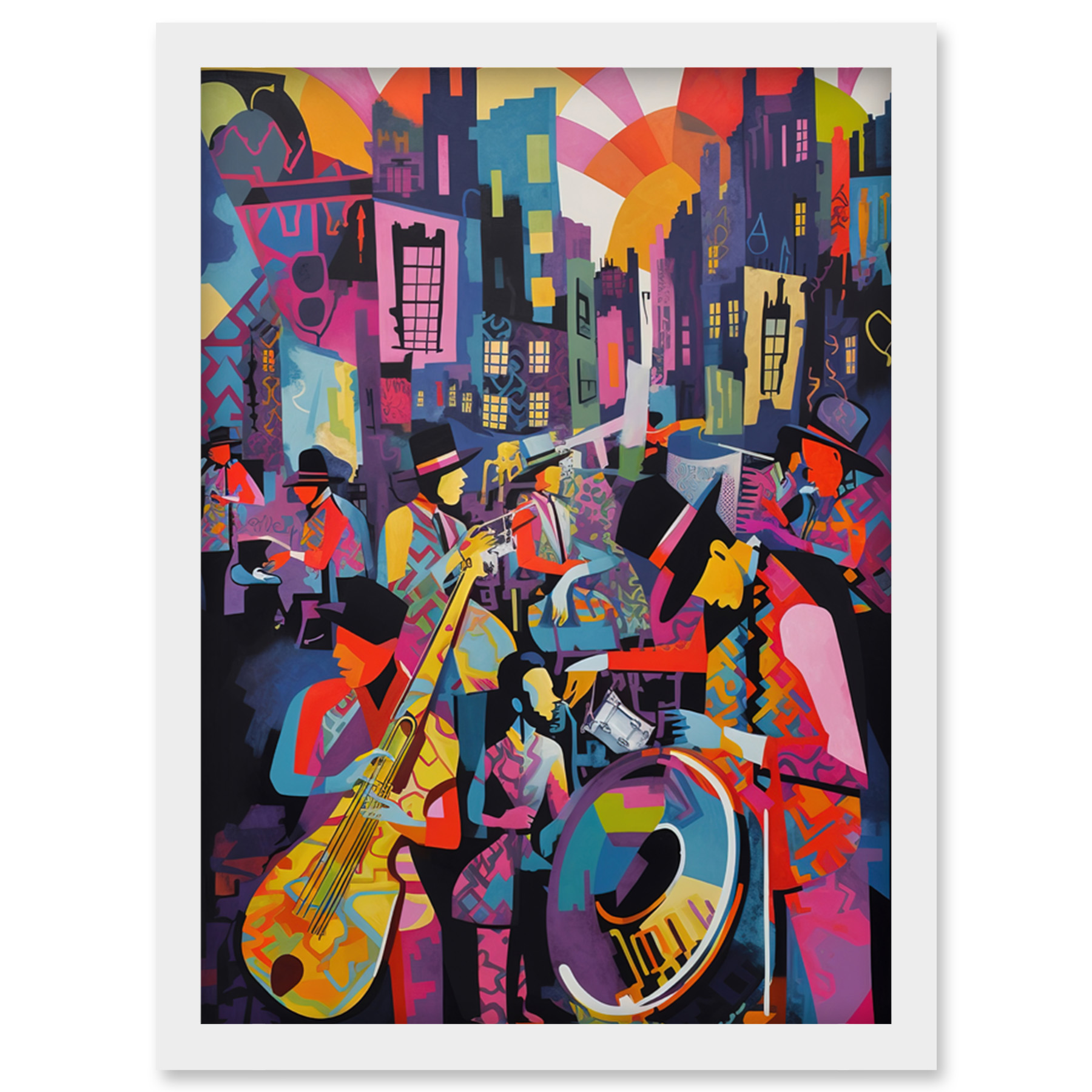アート・デザイン・音楽 Painting acrylic on canvas A4 Amazon.com: Watercolour Guitar Canvas Painting Wall Art