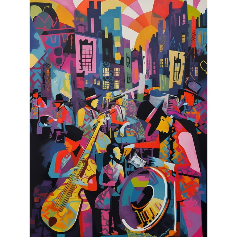 New Orleans Jazz Festival Street Musicians Playing Music