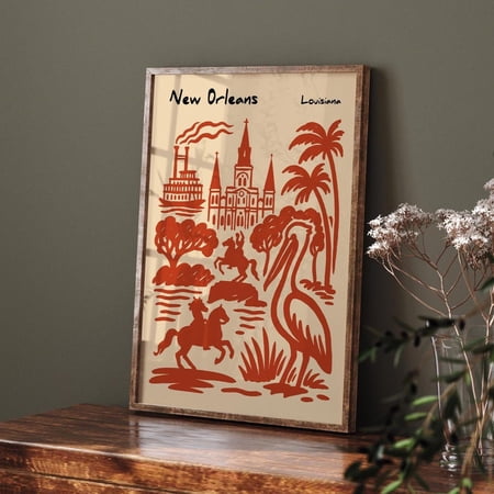 New Orleans Louisiana Travel Unframed Paper Print