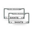 thumbnail image 1 of New Orleans Football Saints Chrome Metal (2) License Plate Frame Set, 1 of 6