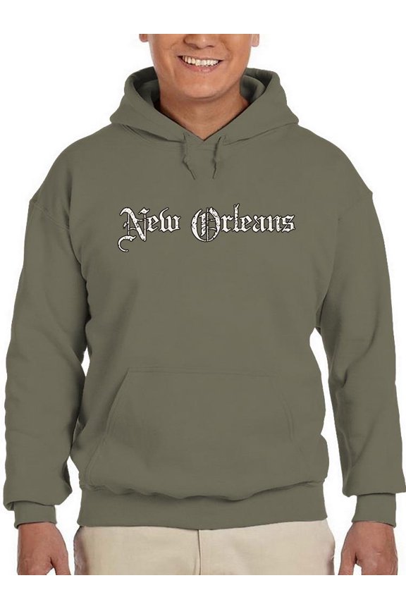 New Orleans Old Gothic Style Hoodie Men -Image by Shutterstock, Male Large