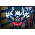 thumbnail image 1 of New Orleans Pelicans 35.75'' x 24.25'' Framed Logo Poster, 1 of 4