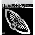 thumbnail image 1 of New Orleans Pelicans 6 Inch Decal Sticker, Metallic Chrome Shimmer Design, 1 of 1