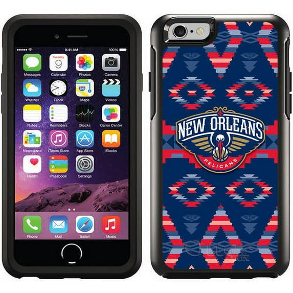 New Orleans Pelicans Tribal Print Design on OtterBox Symmetry Series Case for Apple iPhone 6