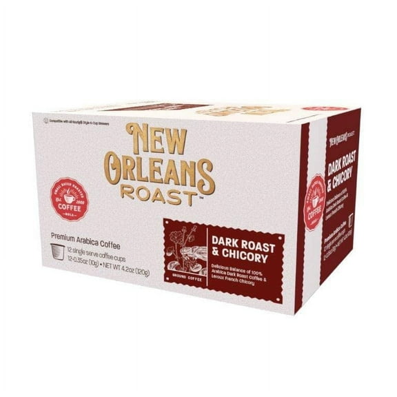 New Orleans Roast Dark Roast & Chicory Coffee, Single Serve 12-pk.