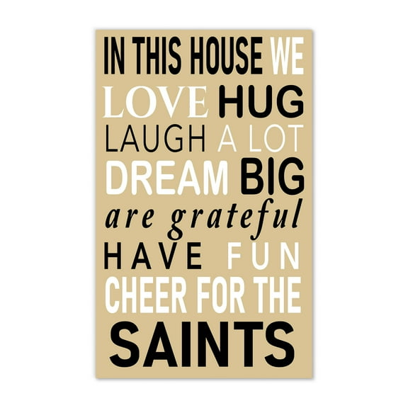 New Orleans Saints 11" x 19" Briteline In This House Sign