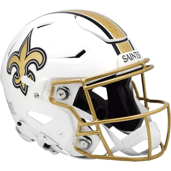 Caseys 9585501006 Orleans Saints Helmet - Riddell Authentic Full Size Speed Flex Style On-Field Alternate 2025