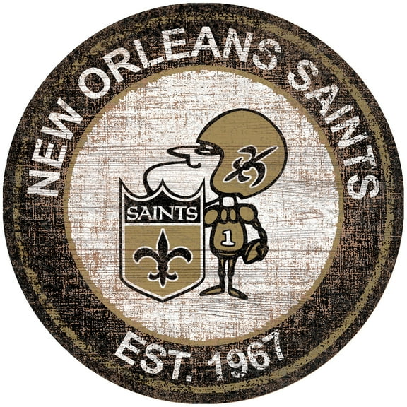 New Orleans Saints 24'' Round Heritage Logo Sign