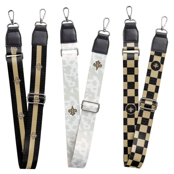 New Orleans Saints 3-Pack Bag Strap Set